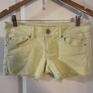 American Eagle Outfitters Light Yellow Jean Shorts